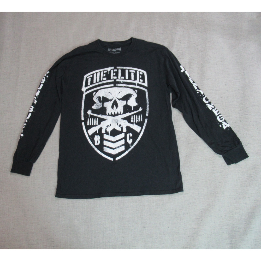 Pro Wrestling Tees T Shirt Medium The Elite Graphic Tee Long Sleeve Omega Buck